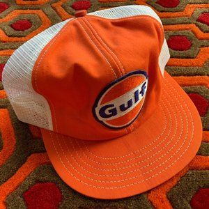 Vintage Gulf Gas Mesh Trucker Hat Cap baseball Promo-Wear Ltd. Manitoba, Canada